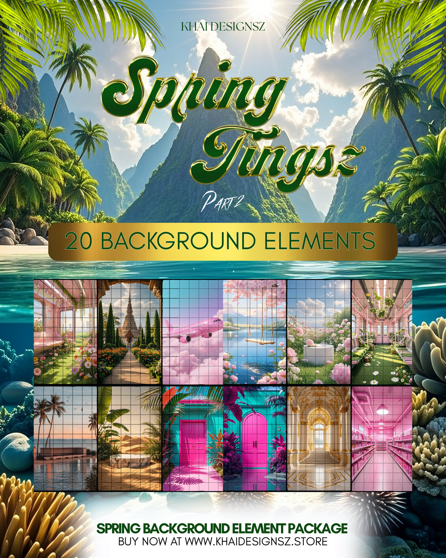 2025 Spring Tingsz Background Elements Package #2
